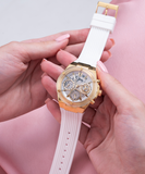 Guess Athena White Dial White Rubber Strap Watch for Women - GW0409L2 Buy Now By Guess