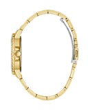 Guess Crown Jewel Diamonds White Dial Gold Steel Strap Watch for Women - GW0410L2 Buy Now By Guess