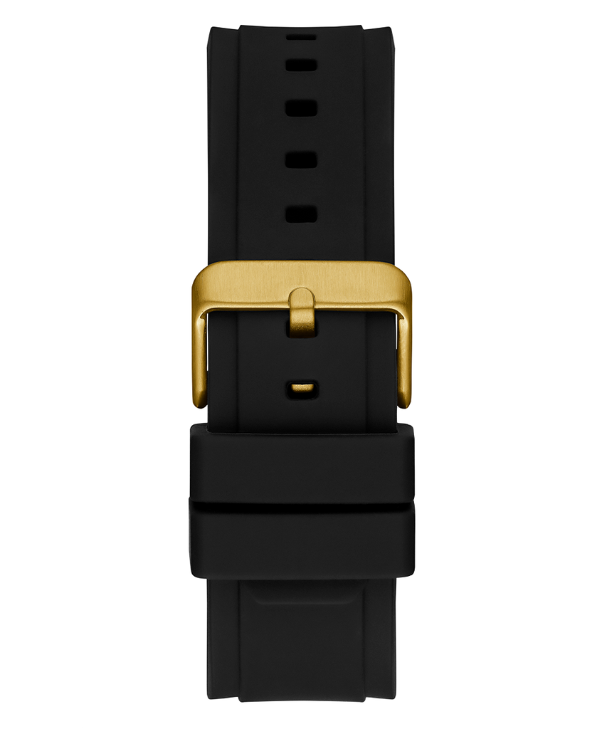 Guess Matrix Multifunction Gold Dial Black Rubber Strap Watch For Men - GW0423G2 Buy Now By Guess