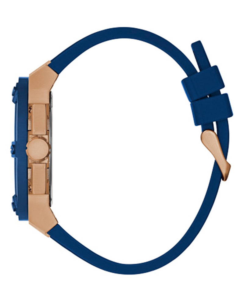 Guess Matrix Multifunction Blue Dial Blue Rubber Strap Watch for Men - GW0423G4 Buy Now By Guess