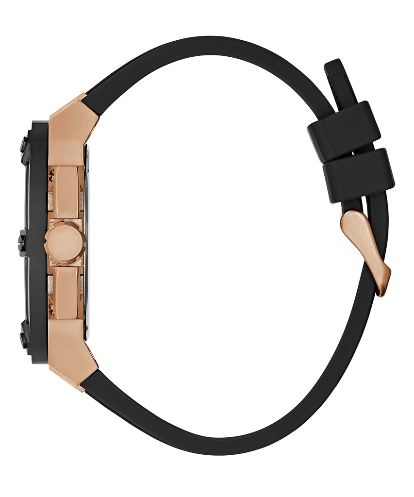 Guess Matrix Multifunction Black Dial Black Rubber Strap Watch For Men - GW0423G5 Buy Now By Guess