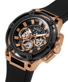 Guess Matrix Multifunction Black Dial Black Rubber Strap Watch For Men - GW0423G5 Buy Now By Guess