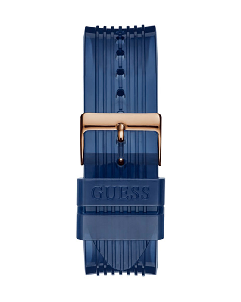 Guess Poseidon Chronograph Blue Dial Blue Silicone Strap Watch For Men - GW0425G3 Buy Now By Guess