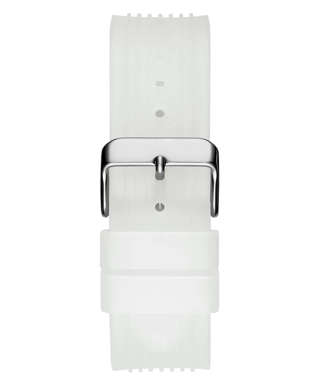 Guess Poseidon Chronograph Rainbow Dial White Silicone Strap Watch For Men - GW0425G4 Buy Now By Guess