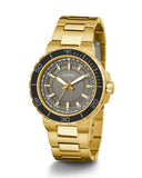 Guess Track Grey Dial Gold Steel Strap Watch for Men - GW0426G2 Buy Now By Guess