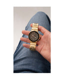 Guess Track Grey Dial Gold Steel Strap Watch for Men - GW0426G2 Buy Now By Guess