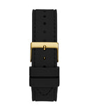 Guess Princess Crystals Gold Dial Black Silicone Strap Watch For Women - GW0439L2 Buy Now By Guess