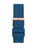 Guess Multifunction Crystals Rose Gold Dial Blue Rubber Strap Watch For Women - GW0439L4 Buy Now By Guess