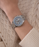 Guess Heiress Multifunction Diamonds Silver Dial Silver Steel Strap Watch for Women - GW0440L1 Buy Now By Guess