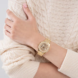 Guess Heiress Multifunction Diamonds Gold Dial Gold Steel Strap Watch for Women - GW0440L2 Buy Now By Guess
