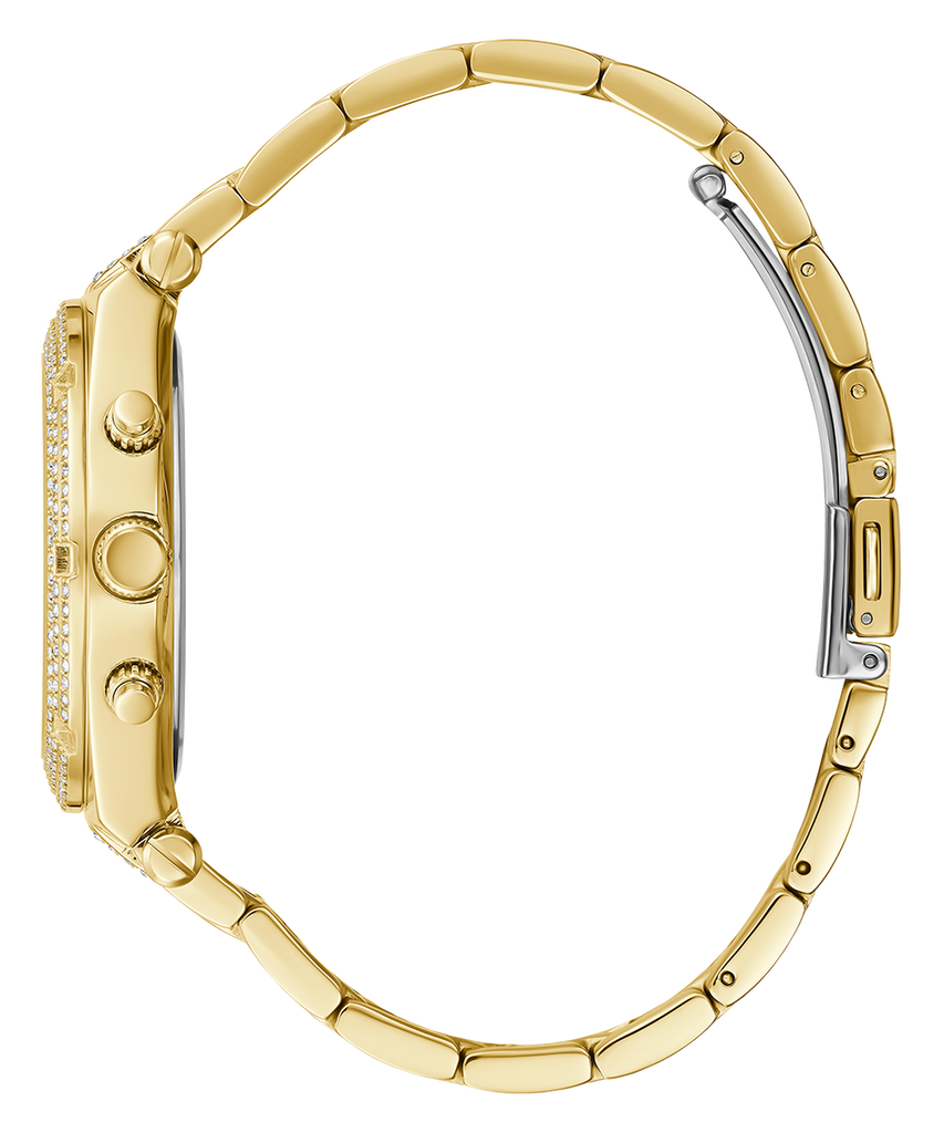 Guess Heiress Multifunction Diamonds Gold Dial Gold Steel Strap Watch for Women - GW0440L2 Buy Now By Guess