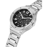 Guess Scope Black Dial Silver Steel Strap Watch for Men - GW0454G1 Buy Now By Guess