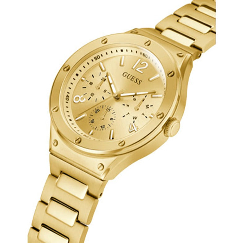 Guess Scope Gold Dial Gold Steel Strap Watch for Men - GW0454G2 Buy Now By Guess