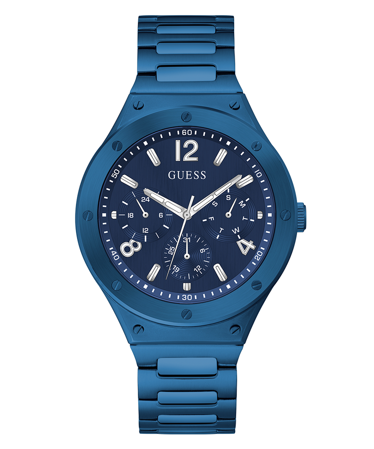 Guess Scope Multifunction Blue Dial Blue Steel Strap Watch for Men - GW0454G4 Buy Now By Guess