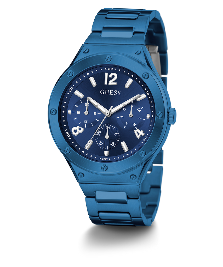 Guess Scope Multifunction Blue Dial Blue Steel Strap Watch for Men - GW0454G4 Buy Now By Guess