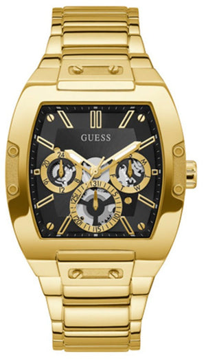 Guess Phoenix Multi Function Black Dial Gold Steel Strap Watch for Men - GW0456G1 Buy Now By Guess