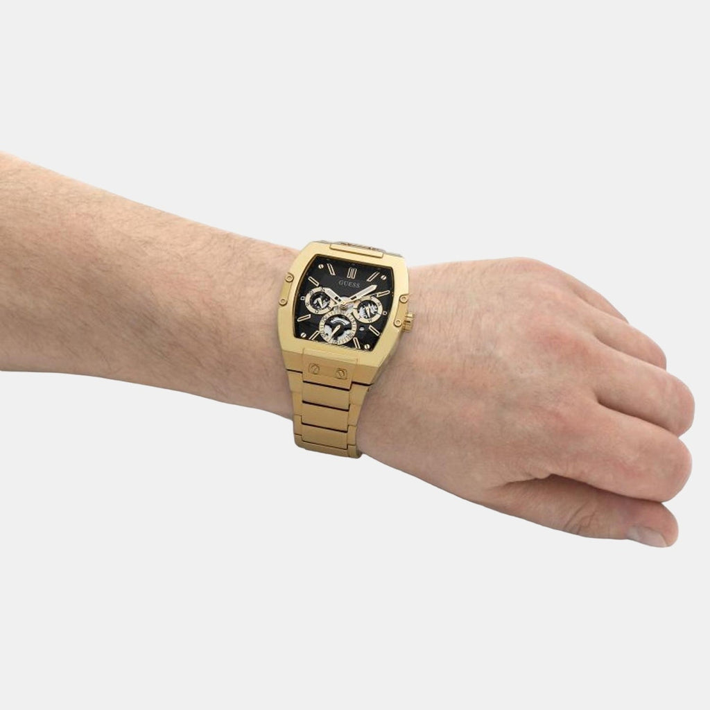 Guess Phoenix Multi Function Black Dial Gold Steel Strap Watch for Men - GW0456G1 Buy Now By Guess