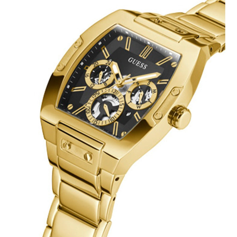 Guess Phoenix Multi Function Black Dial Gold Steel Strap Watch for Men - GW0456G1 Buy Now By Guess