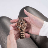 Guess Queen Multifunction Rose Gold Dial Rose Gold Steel Strap Watch For Women - GW0464L3 Buy Now By Guess