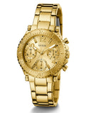 Guess Cosmic Chronograph Gold Dial Gold Steel Strap Watch for Women - GW0465L1 Buy Now By Guess