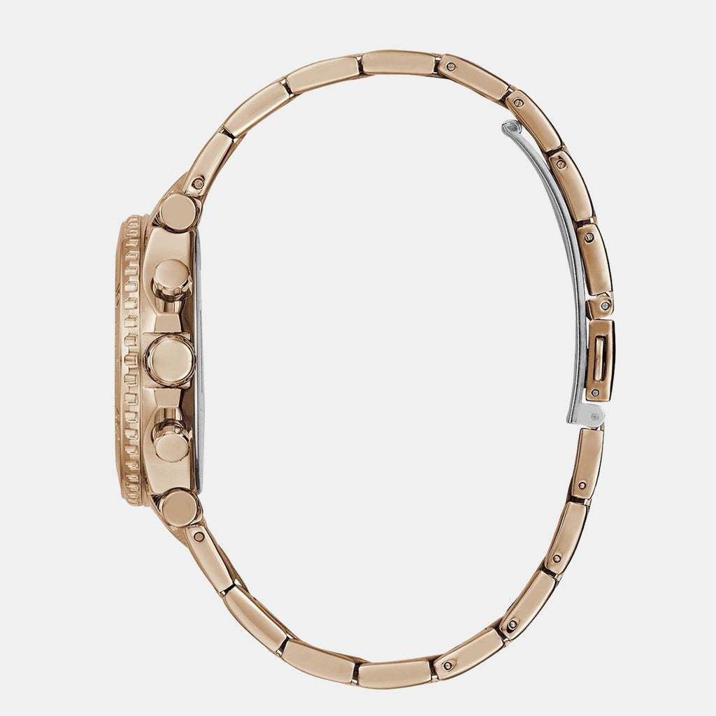 Guess Cosmic Chronograph Rose Gold Dial Rose Gold Steel Strap Watch for Women - GW0465L2 Buy Now By Guess