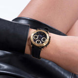 Guess Cosmic Multifunction Black Dial Black Silicone Strap Watch For Women - GW0466L1 Buy Now By Guess