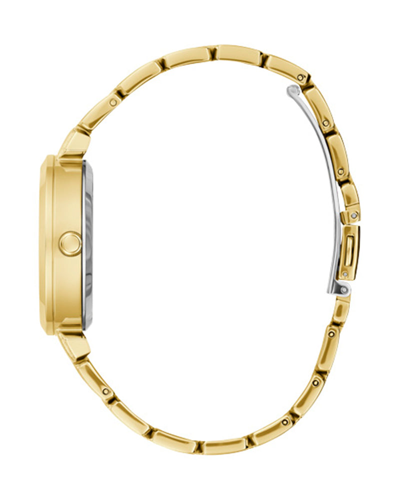 Guess Crystal Clear Analog Gold Dial Gold Steel Strap Watch for Women - GW0470L2 Buy Now By Guess
