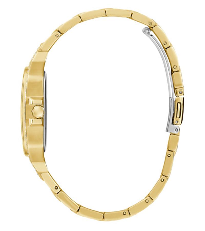 Guess Deco Quartz Crystals Gold Dial Gold Steel Strap Watch For Women - GW0472L2 Buy Now By Guess