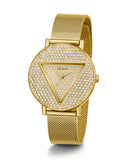 Guess Iconic Diamonds Gold Dial Gold Mesh Bracelet Watch For Women - GW0477L2 Buy Now By Guess