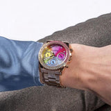 Guess Confetti Multifunction Multicolor Dial Rose Gold Steel Strap Watch For Women - GW0483L3 Buy Now By Guess