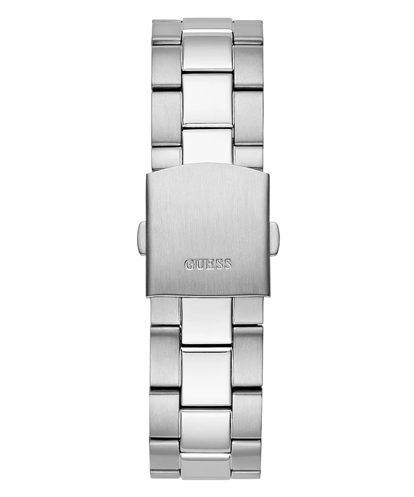 Guess Axle Multifunction Black Dial Silver Steel Strap Watch For Men - GW0488G1 Buy Now By Guess