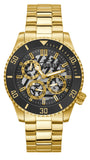 Guess Axle Multifunction Black Dial Gold Steel Strap Watch For Men - GW0488G2 Buy Now By Guess