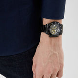 Guess Axel Multifunction Black Dial Black Steel Strap Watch For Men - GW0488G3 Buy Now By Guess