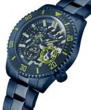 Guess Axle Multifunction Navy Blue Dial Blue Steel Strap Watch For Men - GW0488G4 Buy Now By Guess