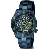 Guess Axle Multifunction Navy Blue Dial Blue Steel Strap Watch For Men - GW0488G4 Buy Now By Guess