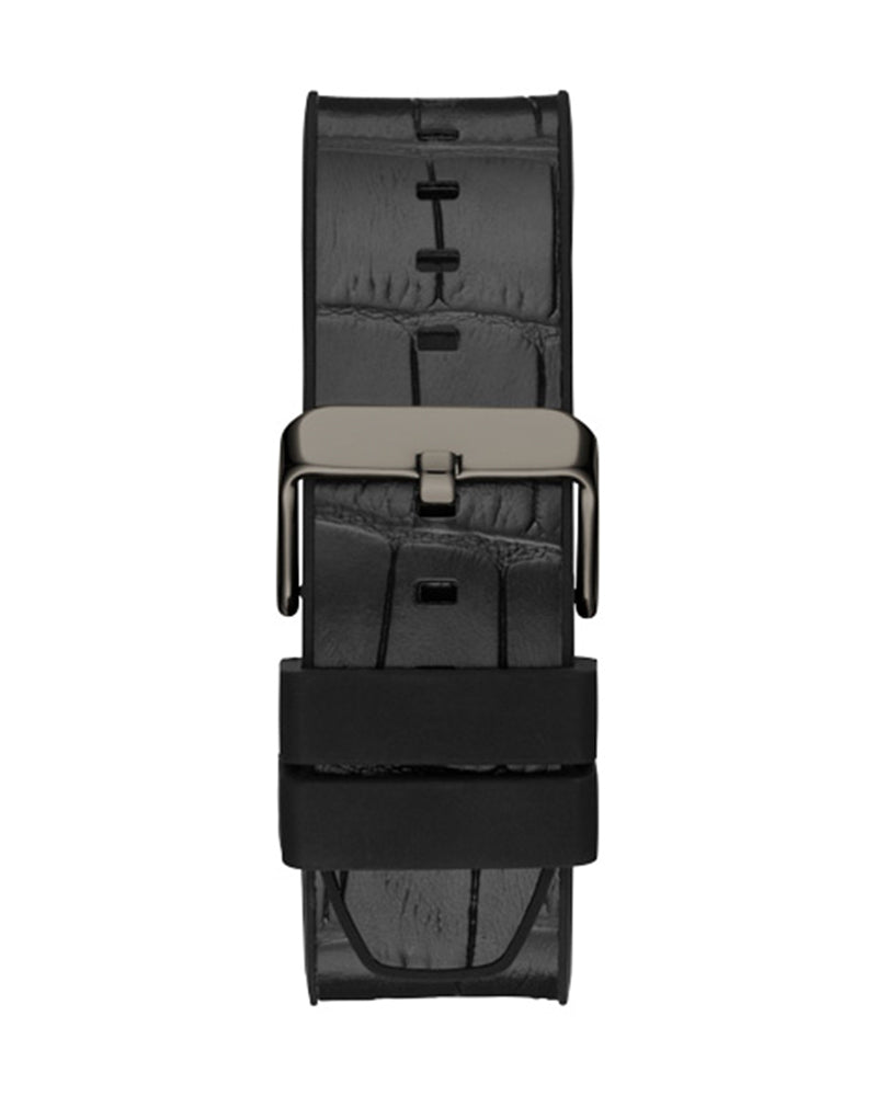 Guess Edge Chronograph Black Dial Black Leather Strap Watch For Men - GW0492G1 Buy Now By Guess