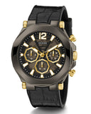Guess Edge Chronograph Black Dial Black Leather Strap Watch For Men - GW0492G1 Buy Now By Guess