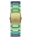 Guess King Iridescent Multifunction Multicolor Dial Purple Steel Strap Watch For Men - GW0497G3 Buy Now By Guess