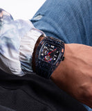 Guess Phoenix Chronograph Black Dial Black Rubber Strap Watch for Men - GW0499G1 Buy Now By Guess