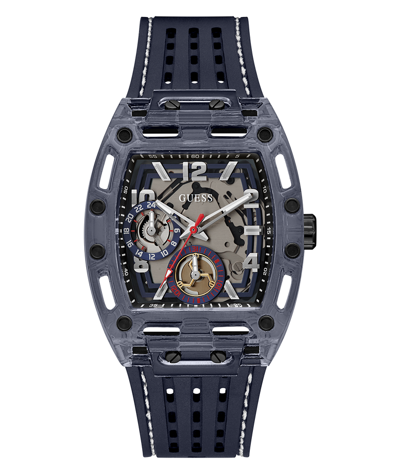 Guess Phoenix Chronograph Black Dial Black Rubber Strap Watch for Men - GW0499G1 Buy Now By Guess