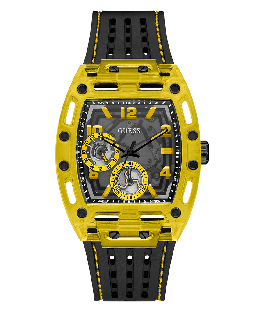 Guess Phoenix Chronograph Black Dial Black Rubber Strap Watch for Men - GW0499G2 Buy Now By Guess