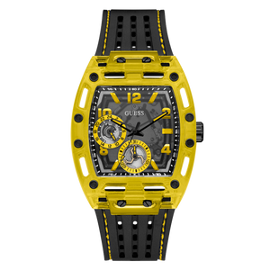 Guess Phoenix Chronograph Black Dial Black Rubber Strap Watch for Men - GW0499G2 Buy Now By Guess