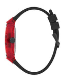 Guess Phoenix Multifunction Analog Red Dial Black Silicone Strap Watch For Men - GW0499G4 Buy Now By Guess