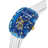 Guess Phoenix Analog Blue Dial White Silicone Strap Watch For Men - GE0499G6 Buy Now By Guess