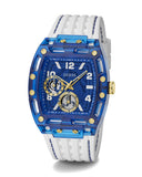 Guess Phoenix Analog Blue Dial White Silicone Strap Watch For Men - GE0499G6 Buy Now By Guess
