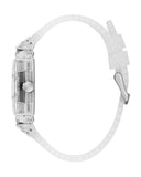 Guess Phoenix Quartz Burgundy Dial Transparent Silicone Strap Watch For Men - GW0499G9 Buy Now By Guess