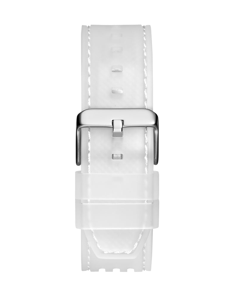 Guess Phoenix Quartz Burgundy Dial Transparent Silicone Strap Watch For Men - GW0499G9 Buy Now By Guess