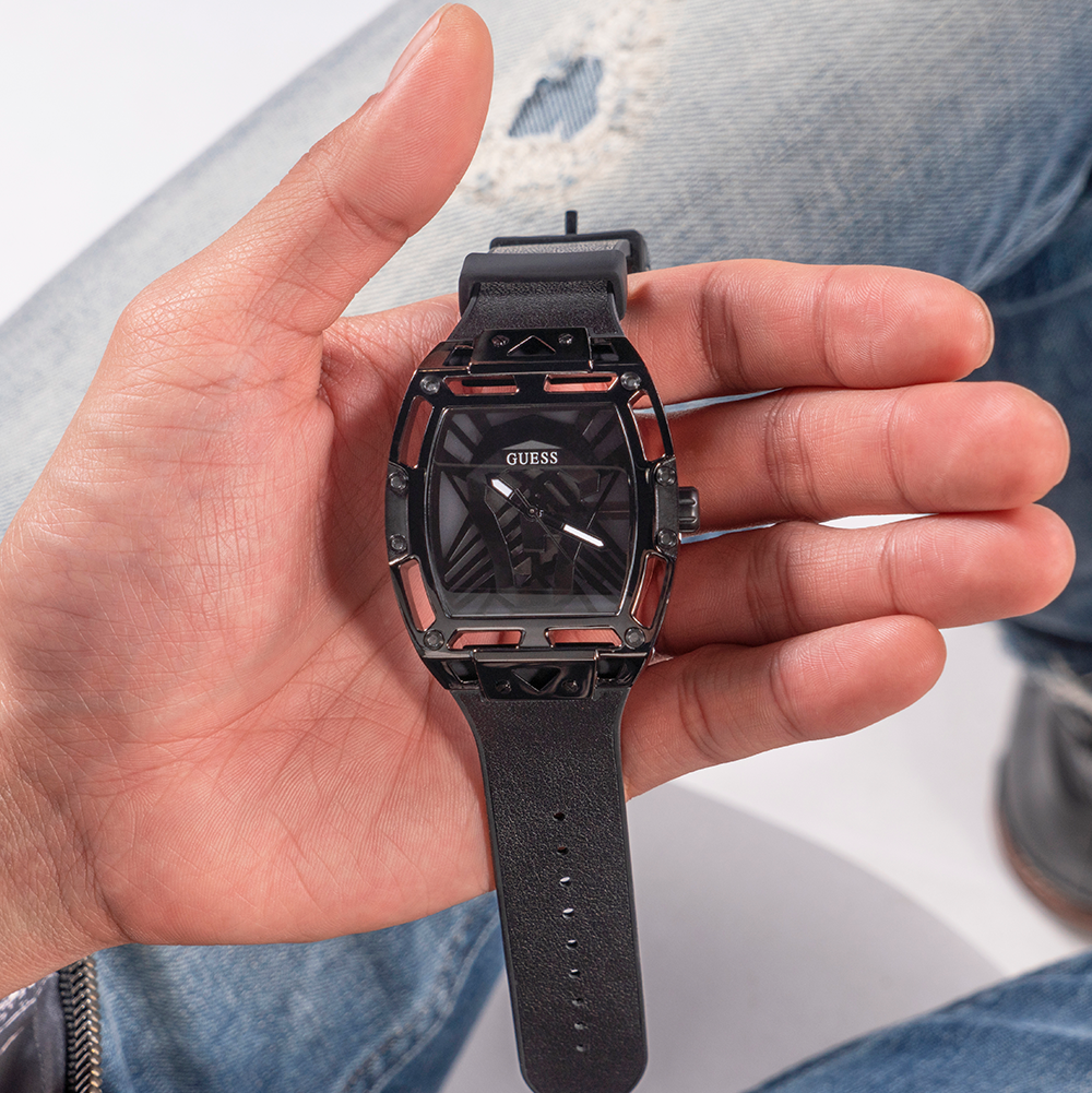 Guess Legend Black Dial Black Silicone Strap Watch For Men - GW0500G2 Buy Now By Guess