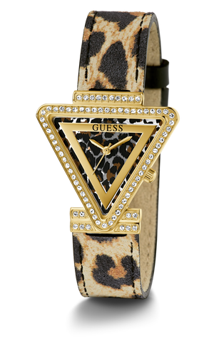 Guess Fame Quartz Animal Print Dial Multicolor Leather Strap Watch For Women - GW0504L3 Buy Now By Guess
