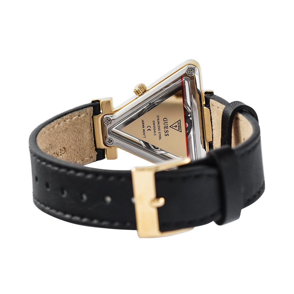 Guess Fame Quartz Black Dial Black Leather Strap Watch For Women - GW0504L5 Buy Now By Guess